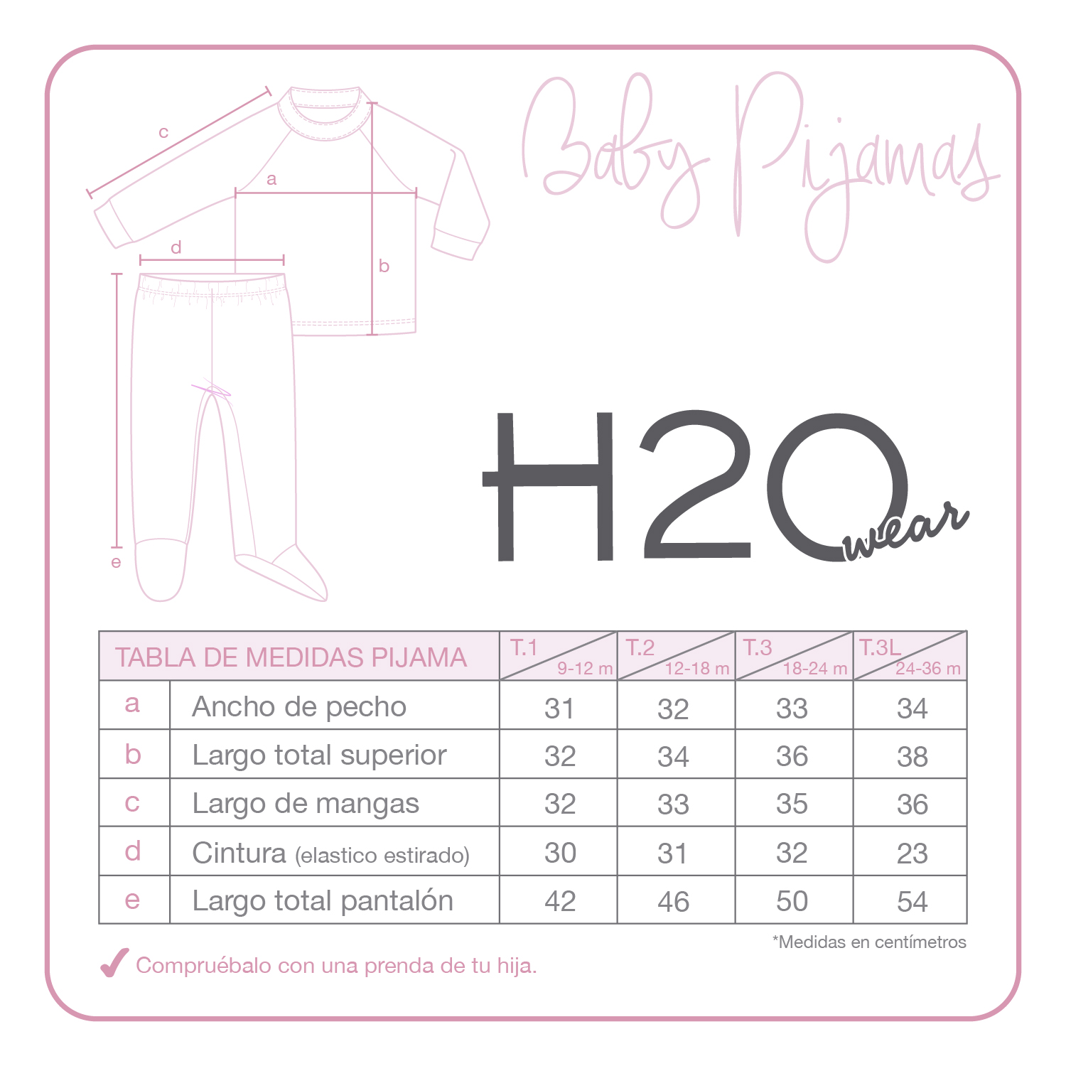 PIJAMA BEBÉ NIÑA POLAR RAINBOW CORAL H2O WEAR - 3