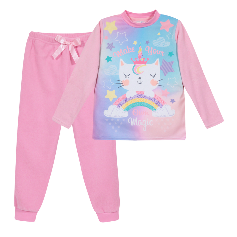 PIJAMA NIÑA POLAR YOUR OWN MAGIC ROSADO H2O WEAR - 1