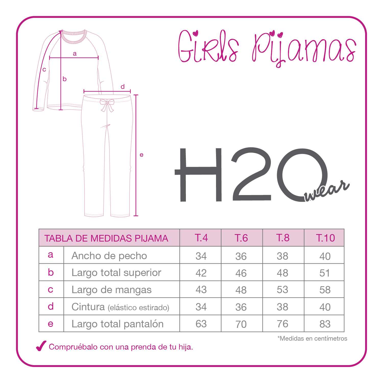 PIJAMA NIÑA POLAR YOUR OWN MAGIC ROSADO H2O WEAR - 3