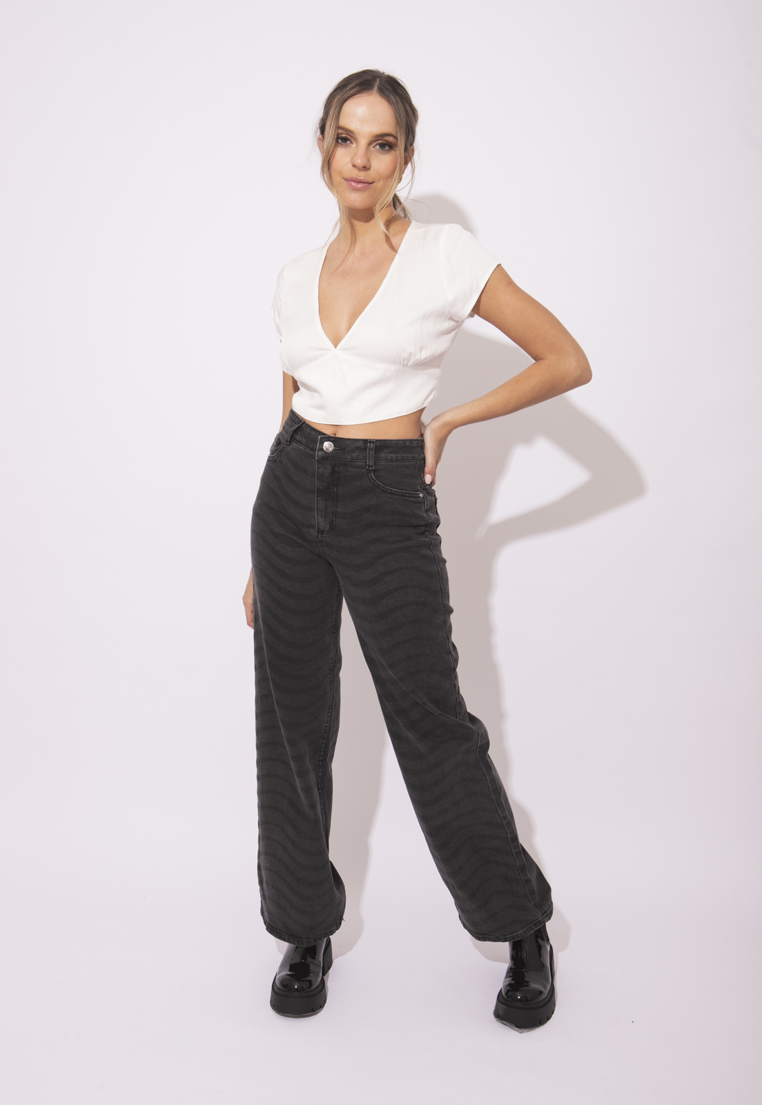Ripley - PANTALON PALAZZO ESTAMPADO INDEX