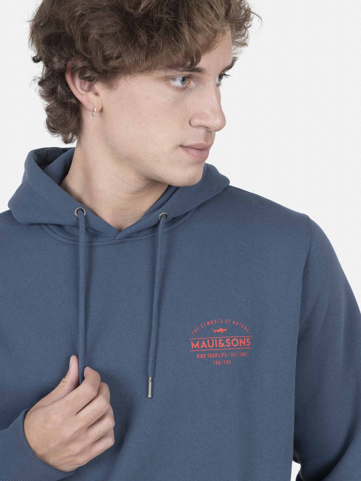 Ripley - POLERON HOMBRE CENTURY THR HOODIE AZUL MAUI AND SONS