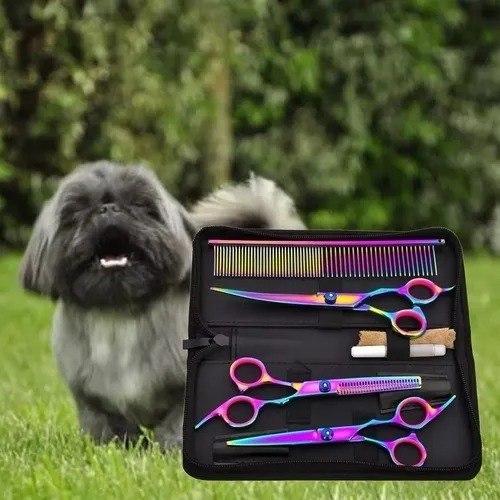 SET KIT JUEGO DE TIJERAS PROFESIONAL CANINAS MASCOTAS - 2