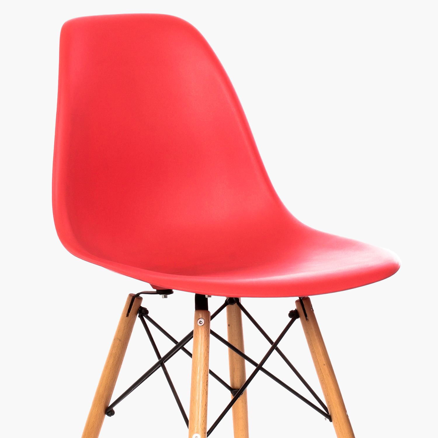 SILLAS TODO Y MÁS EAMES PARIS 1 CUERPO ROJO SET 4 COMEDOR - 2