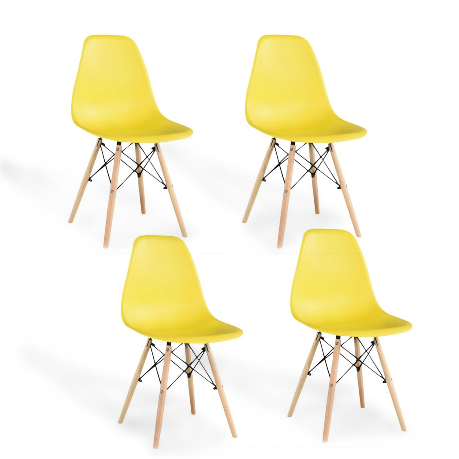 SET DE 4 SILLAS EAMES PARIS PARA COMEDOR COLORES - 1