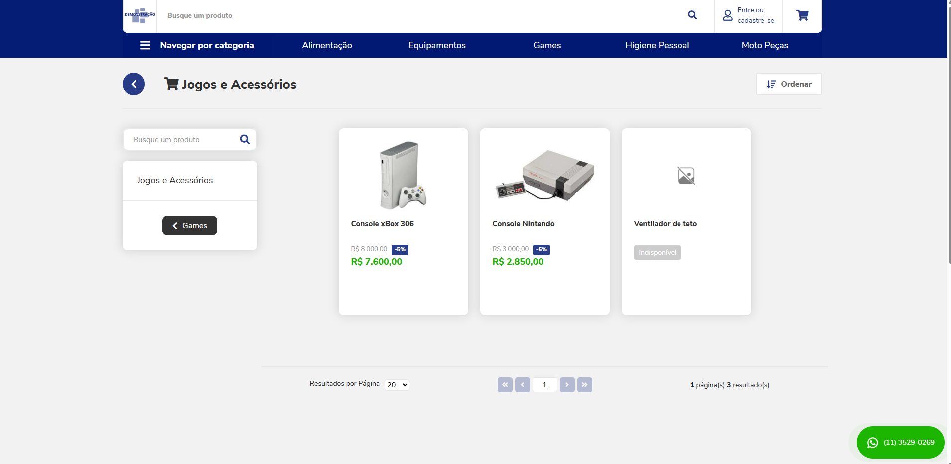 Loja Virtual Integrada - SITE