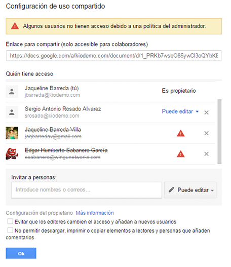 configuración