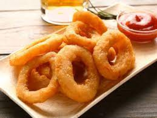 Porçâo de Anel de Cebola Empanado (Onion Rings) Tamanho P