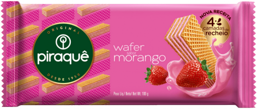 Wafer Piraque Morango 100G