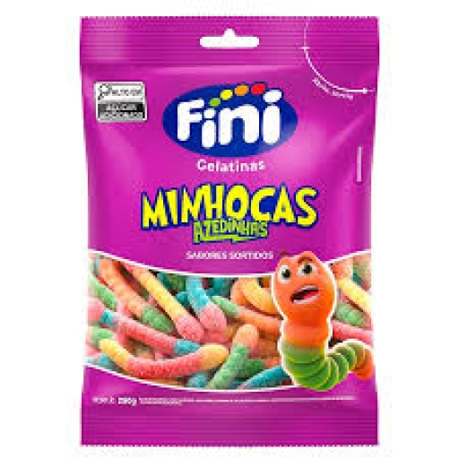 Fini Bala Gelatina Minhoca Cítricas
