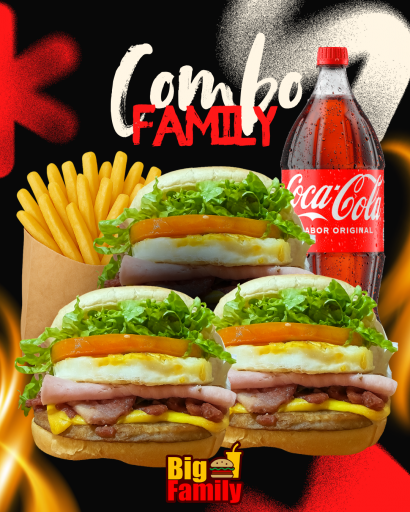Combo Family | 3 X-Tudo + Batata G + Coca 2L