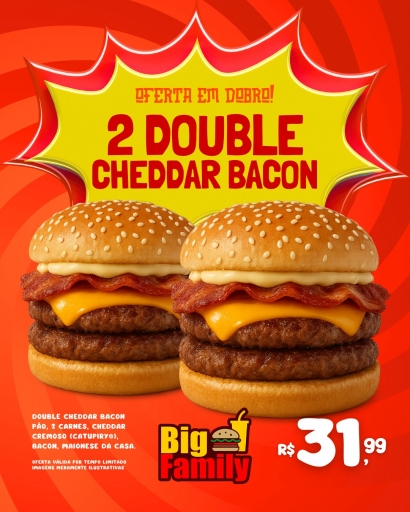 Mega Oferta - 2 Double Cheddar Bacon