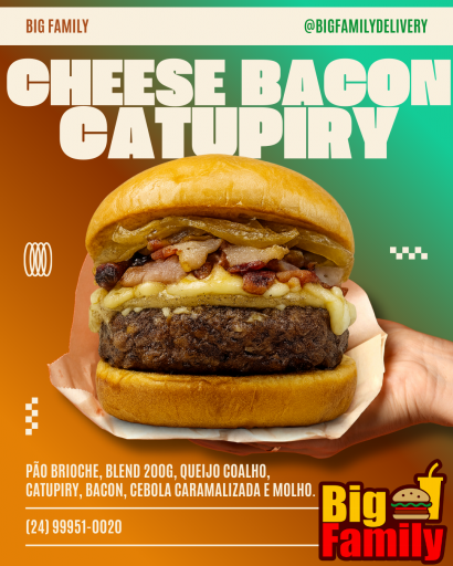 15. Cheese Bacon Catupiry (Queijo Coalho)