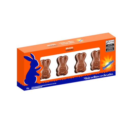 Minicoelhos de Páscoa Recheados Ovomaltine® 62G
