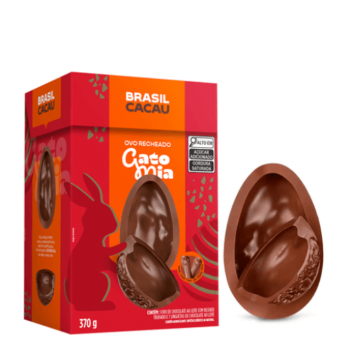 Ovo de Páscoa Recheado Gato Mia Trufado 410G