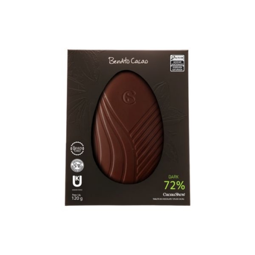 Tablete de Páscoa Bendito Cacao Vegano 72% 120G