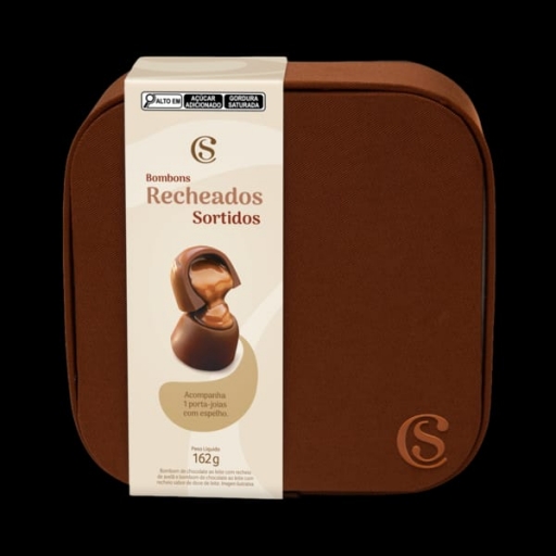 Porta Joias Com Bombons de Doce de Leite e Avelã 162G