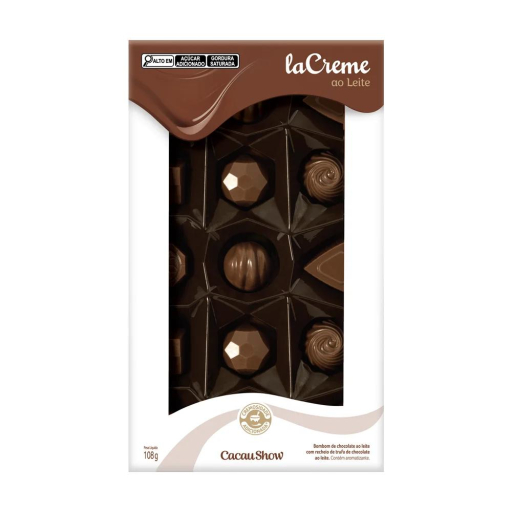 Caixa de Bombons Mini Show Lacreme Ao Leite 108G