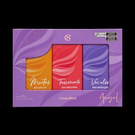 Caixa Angel Tabletes de Chocolate Ao Leite 90G
