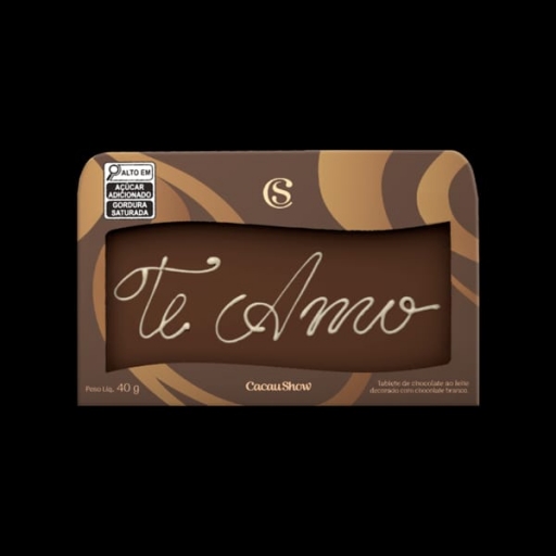 Tablete Ao Leite Chocoarte Te Amo 40G