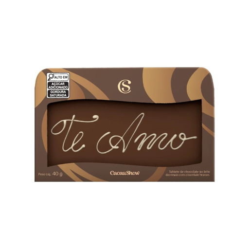 Tablete Ao Leite Chocoarte Te Amo 40G