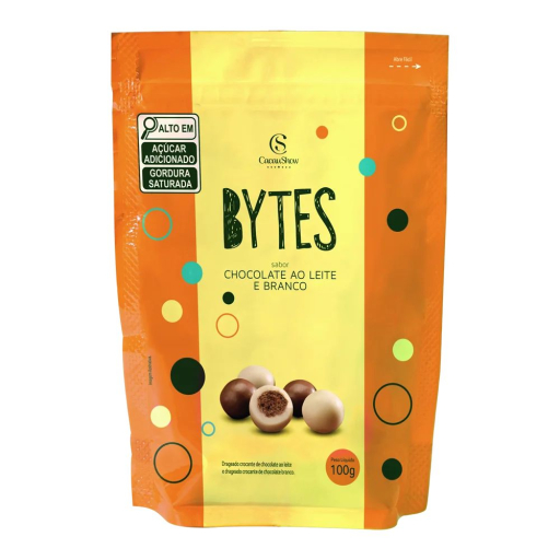 Drageado Bytes Ao Leite e Branco 100G