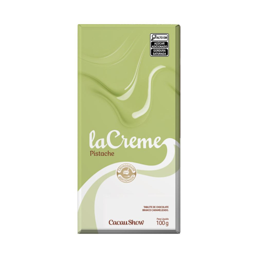 Tablete Lacreme de Chocolate Branco Com Pistache 100G