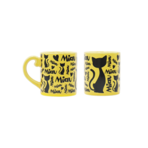Caneca Miau Amarelo 300ML