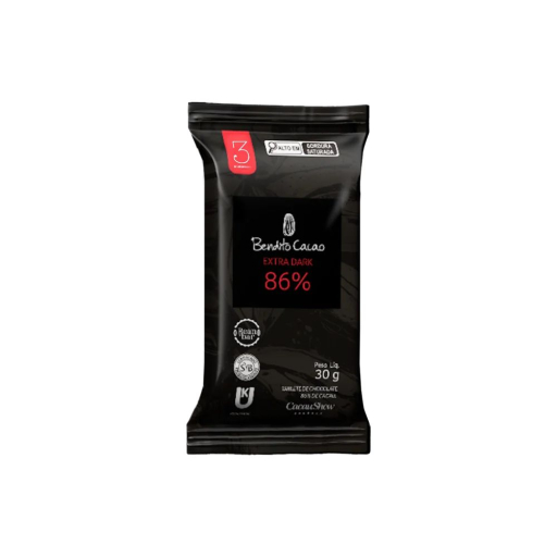 Tablete Bendito Cacao de Chocolate 86% Cacau 30G