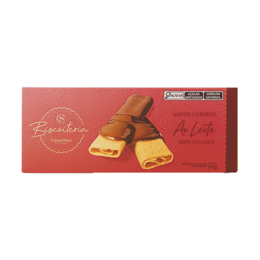 Wafer Biscoiteria Coberto Ao Leite 80G