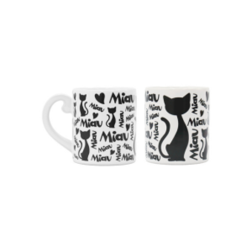 Caneca Miau Branca 300ML