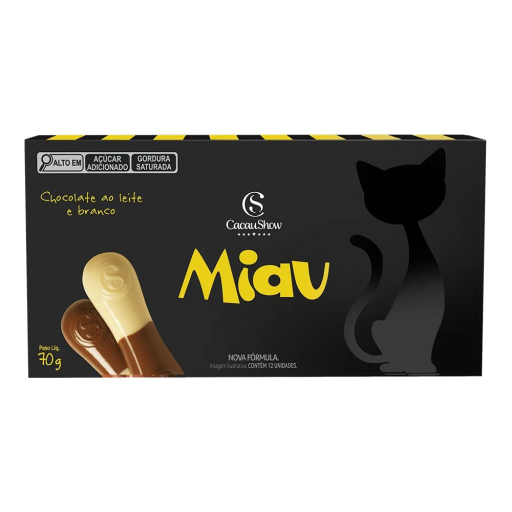 Tablete Miau de Chocolate Mezzo 70G