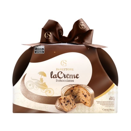 Panetone Lacreme 3 Chocolates 850G