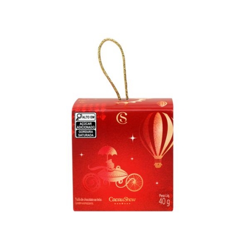 Cubo de Trufas Enfeite de Natal 40G