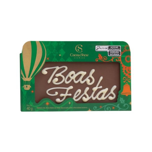 Tablete Ao Leite Chocoarte Boas Festas 40G