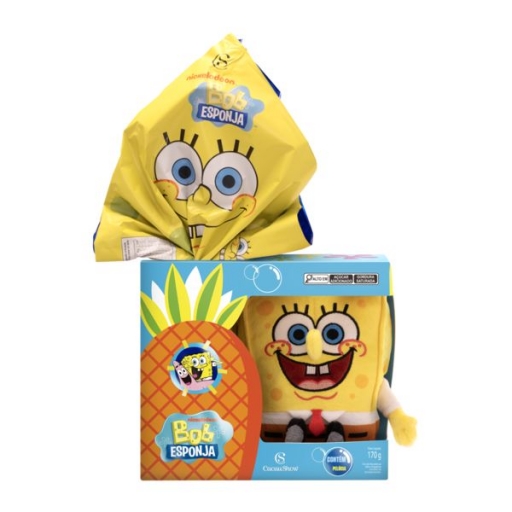 Ovo de Páscoa Pelúcia Bob Esponja 170G