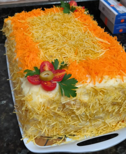 Torta Salgada de Frango (Com Pão de Forma)