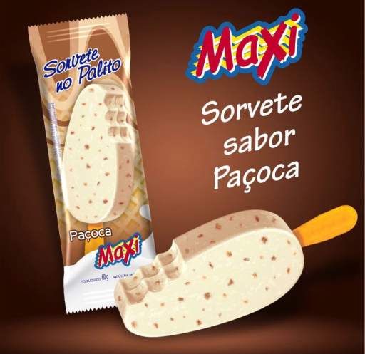 Sorvete No Palito - Paçoca