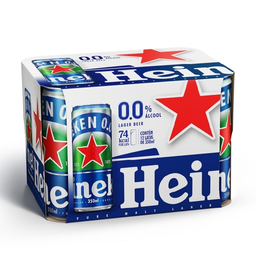 Heineken 0% Álcool Lata 350ML - Pack C/12 Unid.