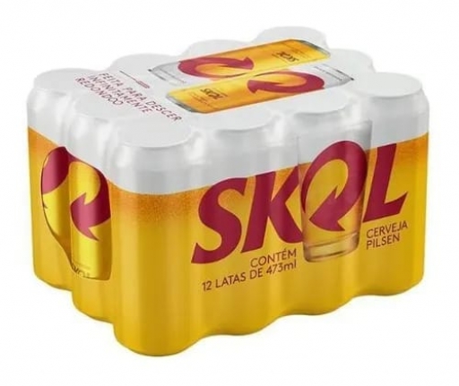 Skol Latão 473ML - Pack C/12 Unid.