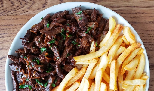 Isca de Contra Filé C/ Fritas