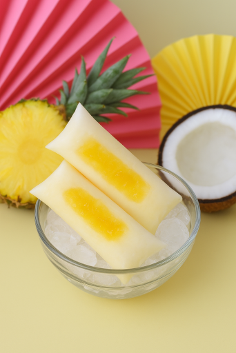 Sacolé Gourmet -  Coco Com Geleia de Abacaxi