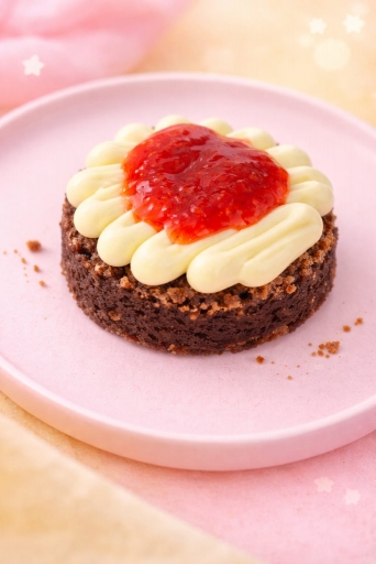 Brownie Ninho Com Geleia de Morango