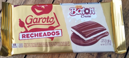 Barra de Chocolate Garoto Baton Recheada