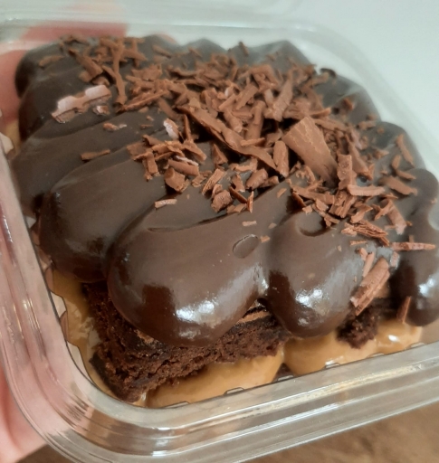 Brownie 7X7 No Pote Doce de Leite Com Brigadeiro