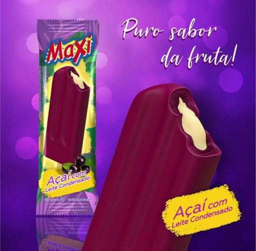 Picolé Açaí Com Leite Condensado