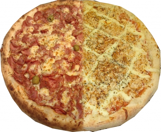 Pizza 1/2 Frango 1/2 Calabresa 35 Cm + Esfiha Negreco