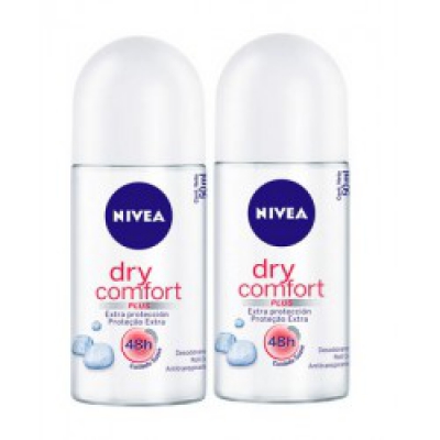 Desodorante Nivea F Roll-On Dry Comfort 2Un 50ML