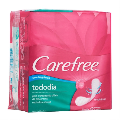 Absorvente Carefree Todo Dia Sem Perfume 40Un