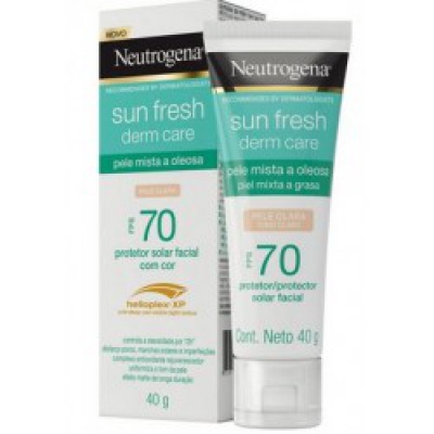Protetor Solar Neutrogena F Sun Dcare Fps70 Mista Clara 40G
