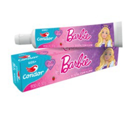 Gel Dental Condor Barbie Kids Morango 6+ Lv3 Pg2Un 50G